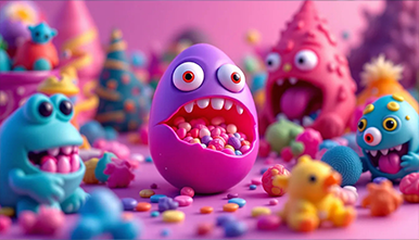 Surprise Play-Doh Toy Eggs with Hidden Toys